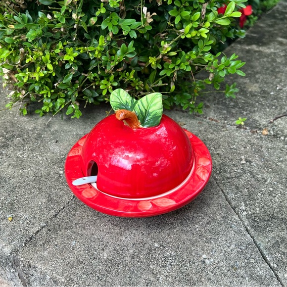 New Ceramic Jam or Honey Bowl with Spoon - Picture 2 of 8